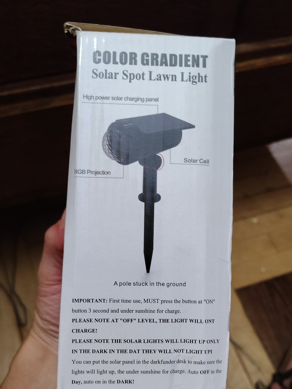 Color Gradient Solar Spot Lawn Light - Multi-Color - Picture 2 of 7